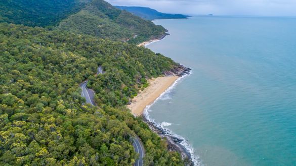 The Great Barrier Reef Drive hugs the coast between two World Heritage areas.