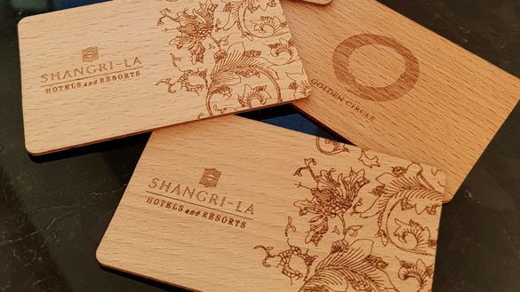 Wooden Key Cards, Shangri-La Hotel, Sydney