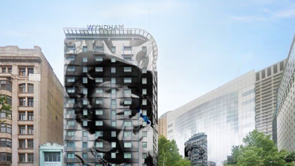 The Club Wyndham Sydney building on the edge of Surry Hills will feature one of Australia's largest murals 