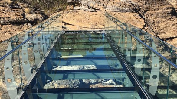 Walk across Cobbold Gorge on the new glass bridge.