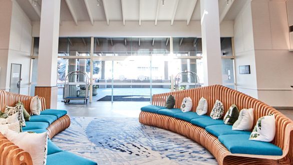 The revitalised and refurbished new lobby at Novotel Cairns Oasis Resort