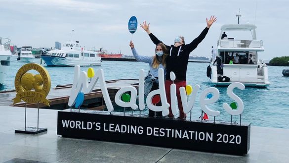 The 100,000th tourist, Ms. Jasmin Burki, arrived in the Maldives from Switzerland via Emirates.