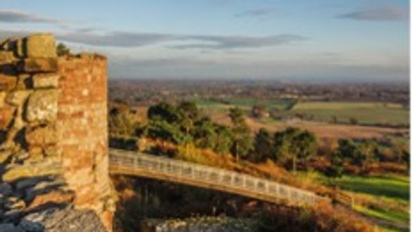 The castle and village at Beeston (left and centre). Raw Head (right).