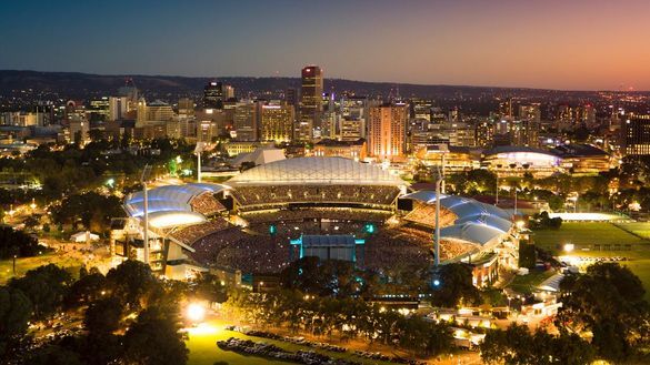 Tourism Australia_Aerial of Adelaide Oval at Sunset_SA