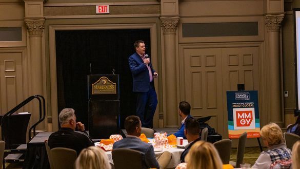 Visit Myrtle Beach Chief Marketing Officer Stuart Butler addresses attendees of the Visit Myrtle Beach 2023 National Travel and Tourism Week Update Visit Myrtle Beach Chief Marketing Officer Stuart Butler addresses attendees of the Visit Myrtle Beach 2023 National Travel and Tourism Week Update