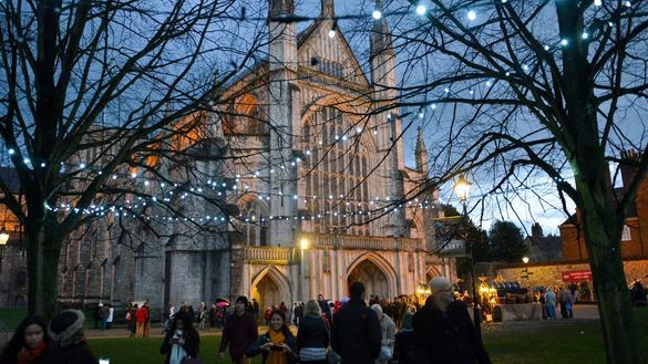 Winchester Cathedral at Christmas