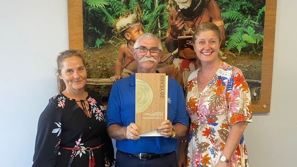 Ecotourism Hall of Fame Award - Nicky Henderson (Product Executive), Gary Wun-Hym (Purchasing Manager), and Elizabeth Webb (International Sales Manager, Groups & Charters) 