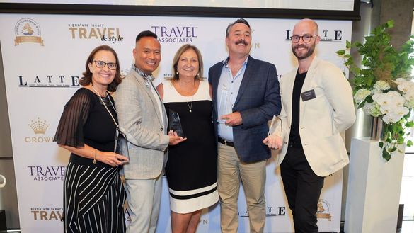 Deb Corbett - Ponant, Joel Victoria - Hurtigruten, Cathy Wagstaff - Signature Media, Damian Perry - Hurtigruten, and Charles Boutet -Ponant 