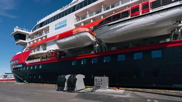 MS Fridtjof Nansen premiere connection to new shore power facility at Midtbakki terminal in Reykjavik, 9th June 9th 2024