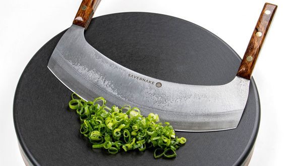 Savernake Knives Mezzaluna from £600, savernakeknives.co.uk Savernake Knives Mezzaluna from £600, savernakeknives.co.uk