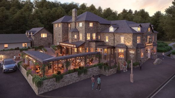 Artist impression of The Swallow Falls Inn, Betws-y-coed