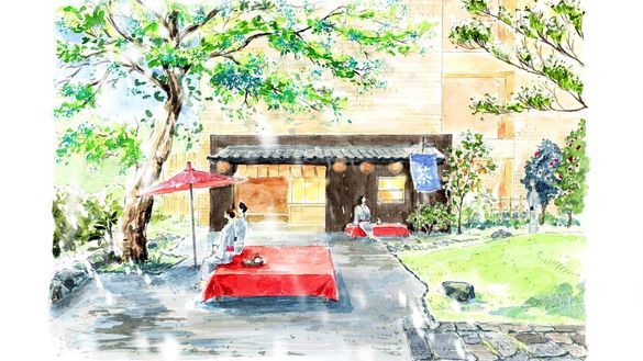 [KAI Hakone] Teahouse Illustration