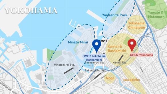 [OMO5 Yokohama Bashamichi & OMO7 Yokohama] Area Map