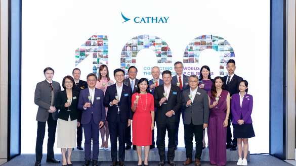 Secretary for Transport and Logistics of the Hong Kong SAR Government Mable Chan (front row, fifth from left), Cathay Group Chair Patrick Healy (front row, fourth from right), Cathay Group Chief Executive Officer Ronald Lam (front row, fourth from left), Secretary for Transport and Logistics of the Hong Kong SAR Government Mable Chan (front row, fifth from left), Cathay Group Chair Patrick Healy (front row, fourth from right), Cathay Group Chief Executive Officer Ronald Lam (front row, fourth from left),