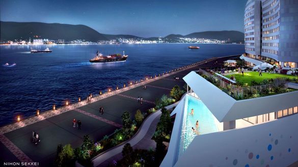 [RISONARE Shimonoseki] Night Exterior Image