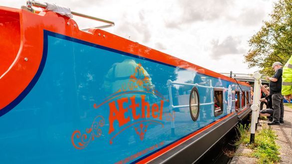 Aethel the new passenger trip boat for Unlock Runcorn  Aethel the new passenger trip boat for Unlock Runcorn
