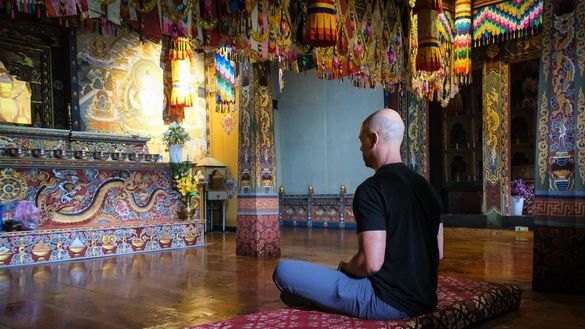 Guided meditation in Bhutan