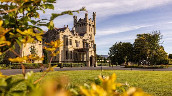 Main entrance and drive at Lough Eske Castle Hotel, Donegal Ireland Main entrance and drive at Lough Eske Castle Hotel, Donegal Ireland