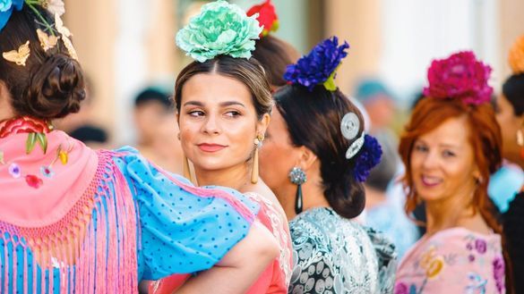 Happy local Spanish in traditional dress